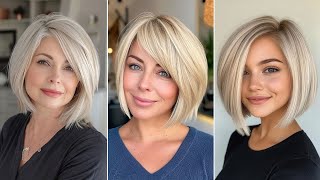 Shoulder Length Hairstyles For Straight Hair 2024s Hair Cuts And Hair Colour Ideas Blunt Bob Cut [upl. by Skier15]