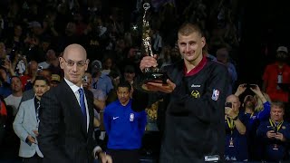 Nikola Jokic Receives The 202324 KiaMVP Award [upl. by Lucien938]