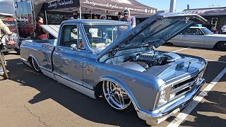 THE WORLDS LARGEST CHEVY C10 TRUCK EVENT DINOS GIT DOWN STATE FARM STADIUM GLENDALE ARIZONA 4K [upl. by Rosalinda]