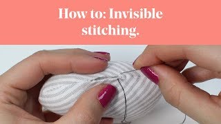 How To Invisible Stitching Slip Stitch  Ladder Stitch [upl. by Ekram720]