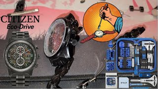 How To ResizeAdjust A Watch Band  Resizing Citizen Nighthawk EcoDrive Watch 🛠️⌚ [upl. by Helsa644]