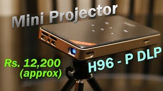 H96  P DLP Mini Projector review  runs Android 6 price approx Rs 12200 [upl. by Belamy476]