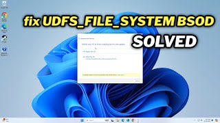 FIXED UDFSFILESYSTEM BSOD Error in windows PC [upl. by Skardol]