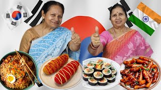 Authentic Indian Grandmas Taste Korean Cuisine [upl. by Rika]