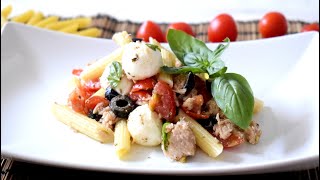 INSALATA DI PASTA FREDDA ALLA MEDITERRANEA  Primi Piatti Freddi Estivi [upl. by Luoar]