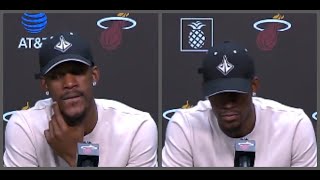 Jimmy Butler speaks on Udonis Haslem jersey retirement [upl. by Aitnas]