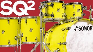 Sonor SQ2 6pc Beech Drum Kit  Sulfur Yellow High Gloss [upl. by Nealey]