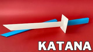 Come fare una katana di carta  Origami Katana Sword EASY 🥷 [upl. by Jump913]