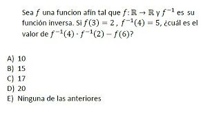 Álgebra y Funciones  Función inversa  Problema 40 [upl. by Selyn]