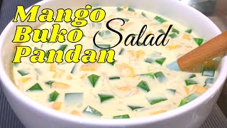 CREAMYLICIOUS MANGO BUKO PANDAN SALAD  FILIPINO DESSERT [upl. by Aivital]