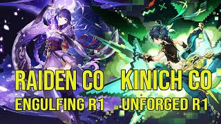 Raiden C0 Engulfing amp Kinich C0 Unforged Spiral AByss Floor 12 Genshin impact [upl. by Hodosh]