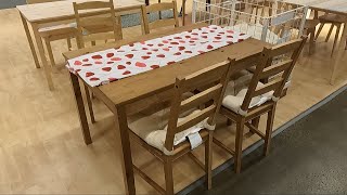 IKEA JOKKMOKK TABLE BROWN CLOSER LOOK IKEA FURNITURE TABLES KITCHEN DINING SHOPPING REVIEW REVIEWS [upl. by Annek]