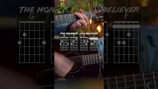 The Monkees  Im A Believer Guitar Tutorial  4 chord songs beginners [upl. by Ninazan]