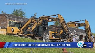 Governor tours developmental center site [upl. by Sheaff938]