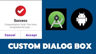 How to Create Custom Dialog Box in Android Studio  Viral Coder [upl. by Hizar]