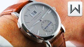 A Lange amp Sohne Saxonia Langematik Micro Rotor Platinum 308025 Luxury Watch Review [upl. by Ettena45]