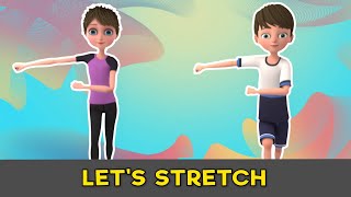 LETS STRETCH BEST KIDS WARM UP EXERCISES  Kids Exercise [upl. by Cordell]