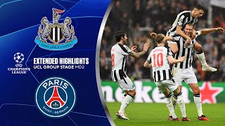 Newcastle United vs Paris SaintGermain Extended Highlights  UCL Group Stage MD 2  CBS Sports [upl. by Ordnasil]