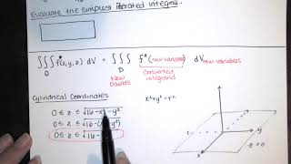 Prob 147042  Convert to cylindrical spherical coordinates Evaluate  Calc III HW Help [upl. by Danie97]