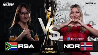 CS 2 WOMEN  SOUTH AFRICA vs NORWAY  GROUP STAGE  IESF WEC24  DAY 2  PART 2 [upl. by Enelehcim]