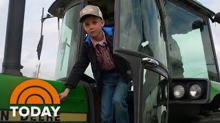 Meet the 8yearold farmer going viral on TikTok for love of tractors [upl. by Cart]