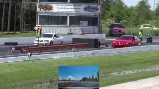 2009 Pontiac G8 GXP vs G8 GT 14 Mile Race [upl. by Kera329]