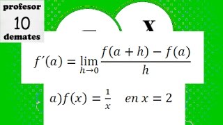 Derivada de una función en un punto Por la definición ejercicio 02a [upl. by Alema550]