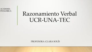 Semana 10 Razonamiento Verbal Curso PAA Grupo 1 2024 [upl. by Lenoyl]