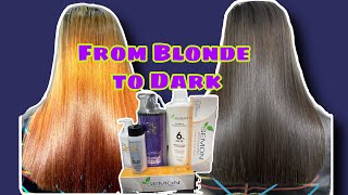 DARK ASH BLONDE COLOR  HAIR COLOR WITH BRAZILIAN BLOWOUT  Chading [upl. by Ennybor]