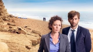 BROADCHURCH with DAVID TENNANT OLIVIA COLMAN amp ARTHUR DARVILL  Premieres Wed AUG 7 BBC AMERICA [upl. by Arreip755]