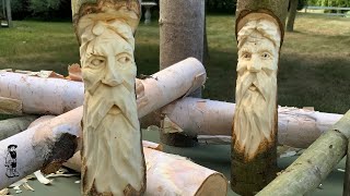 Carve a Woodspirit in a Stick  Hand Tool Tutorial [upl. by Valencia973]