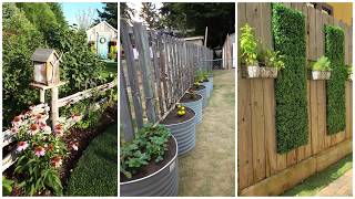 Decor along the fences with flower beds and not only Landscape design ideas [upl. by Hinson]