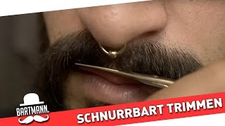 Schnurrbart trimmen schneiden und stylen  How To by BARTMANN [upl. by Sueahccaz378]