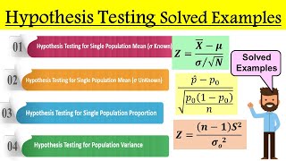 Hypothesis Testing Solved Problems  Hypothesis testing examples and solutions  Hypothesis testing [upl. by Yecac712]