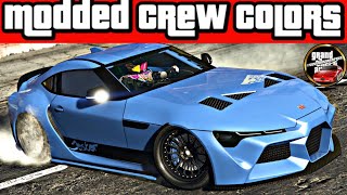 75 GREATEST Modded Crew Colors in GTA with Social Club Tutorial amp Glitter Effect [upl. by Buote]