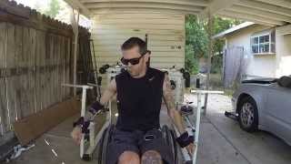 C5 C6 Quadriplegic showing my workout  part 2 [upl. by Meri]