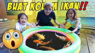 UBAH KOLAM RENANG JADI KOLAM IKAN‼️😱 BISA BERENANG BARENG IKANNYA LANGSUNG‼️😱 [upl. by Mllly]