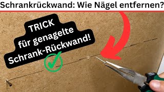 Schrankrückwand Wie Nägel entfernen Trick für genagelte SchrankRückwand [upl. by Anelrihs]