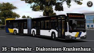 OMSI 2 Rheinhausen  Lijn 35 Breitwehr  DiakonissenKH [upl. by Oxley]