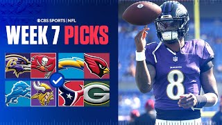 NFL Predictions and Best Bets For EVERY Week 7 Game Ravens at Buccaneers amp more [upl. by Clovah]