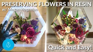 Preserving Flowers In Epoxy Resin  Easy DIY Guide [upl. by Mogerly]