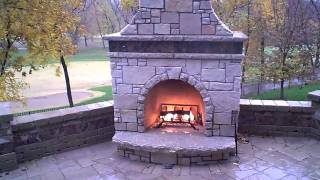 Stone Fireplace Firerock Kit with custom veneer [upl. by Jessica]