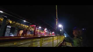 Last Rides V2Flash Vertical Velocity Marathon Review Fright Fest Six Flags Great America 101724 [upl. by Sabra349]