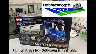 114 Tamiya 56366 Mercedes Arocs 4151 8x4 Tipper Truck  Unboxing amp First Look [upl. by Alla495]