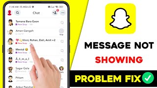 Snapchat Messages Not Showing problem Fix  snapchat messages not receving or coming problem solve [upl. by Aihsikal]