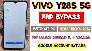 Vivo y28s 5G FRP Bypass Without Pc Vivo y28s New Tricks Frp unlock Android 14⚡Y28s 5G ka lock kaise [upl. by Ociram]