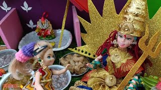 aadi masam  Amman Pooja with gowri family malar Kavitha vinitha Barbie story miniindianfood [upl. by Arch]