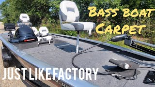 Bass Boat carpet restorationinstall in Bass Tracker 175 Pro Team special edition like factory new [upl. by Anatnahs]