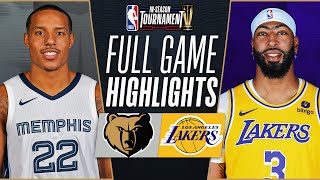 GRIZZLIES at LAKERS  NBA INSEASON TOURNAMENT 🏆  FULL GAME HIGHLIGHTS  November 14 2023 [upl. by Ardnaskela963]