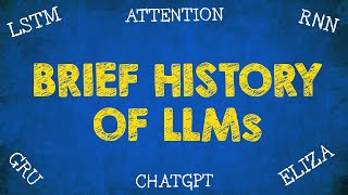 Brief History of Large Language Models amp Generative AI  Evolution of NLP from Eliza to ChatGPT [upl. by Adal]